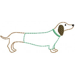 Stickdatei - Dackel Appli